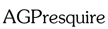 AGPresquire Font Image