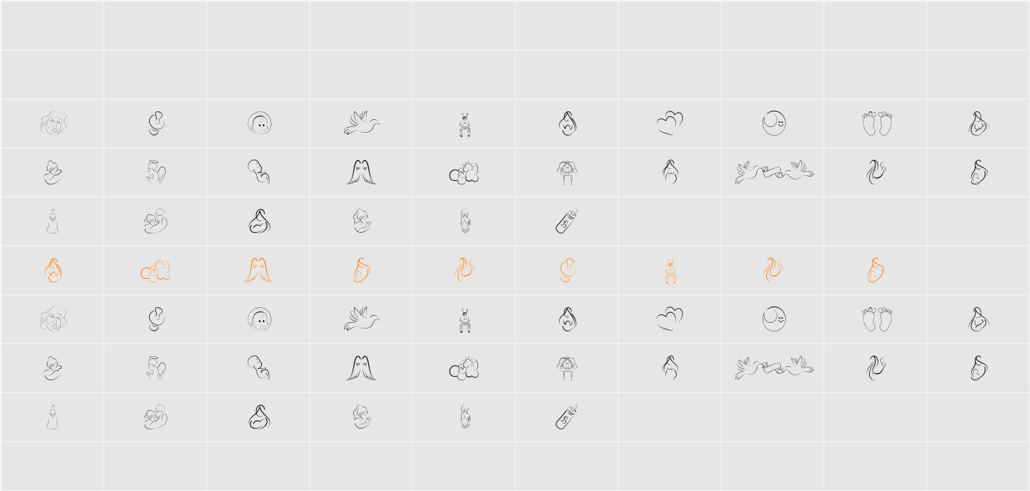 DCOXY stamp Character Map