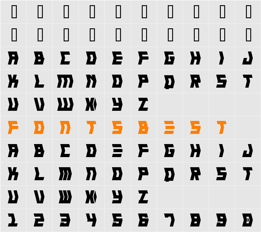 Crank Character Map