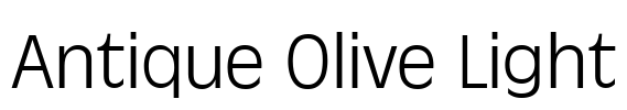 Antique Olive Light Font Image