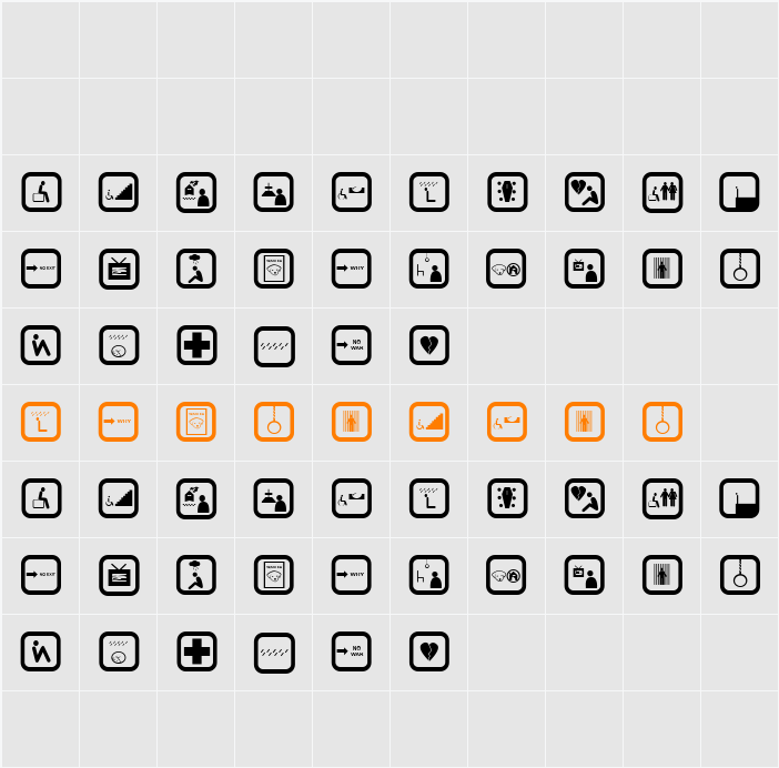 DEPRESSIVE ICON Character Map