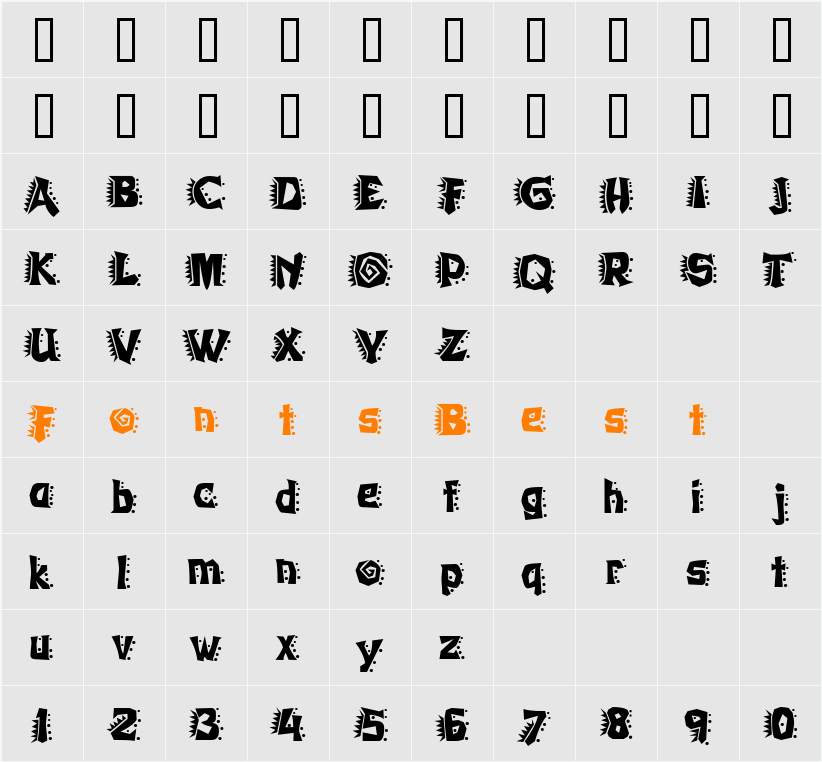 ADRIANA Character Map