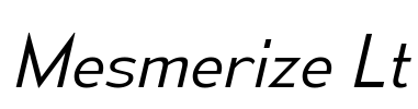 Mesmerize Lt Font Image