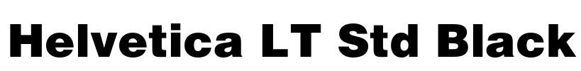 Helvetica LT Std Black Font Image