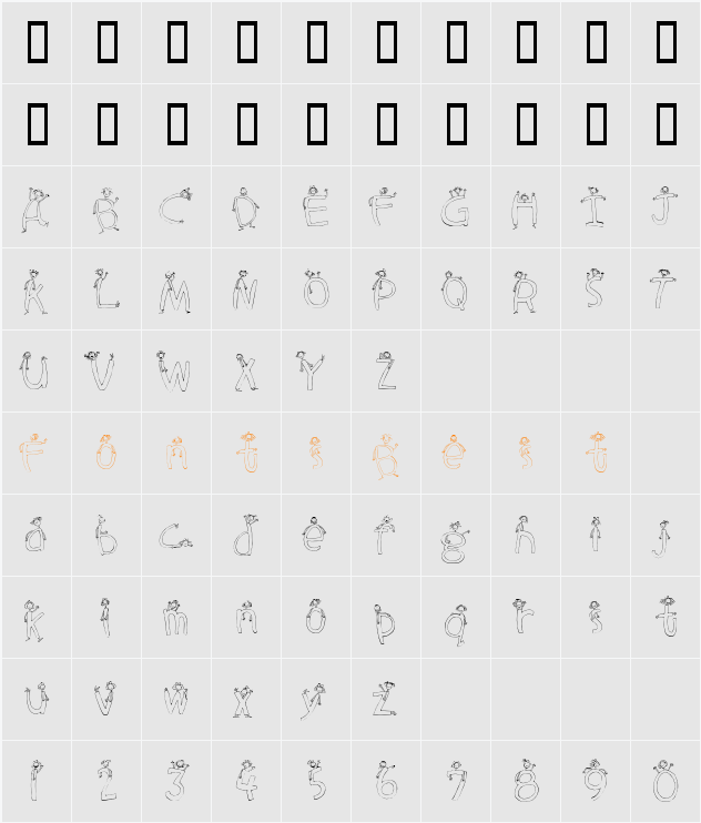 CK Stick Girls Character Map