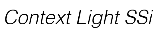 Context Light SSi Font Image