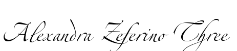 Alexandra Zeferino Three Font Image