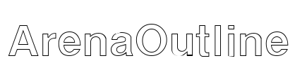 ArenaOutline Font Image