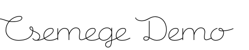 Csemege Demo Font Image