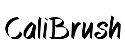 CaliBrush Font Image