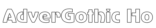 AdverGothic Ho Font Image