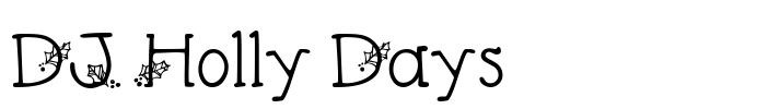 DJ Holly Days Font Image