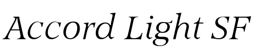 Accord Light SF Font Image