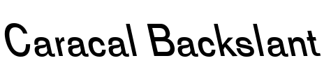 Caracal Backslant Font Image