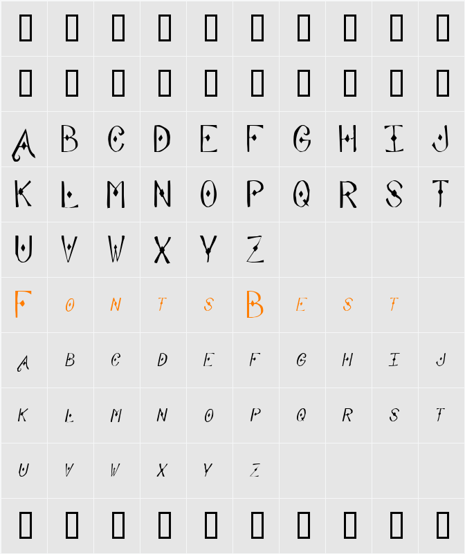 Abode Character Map