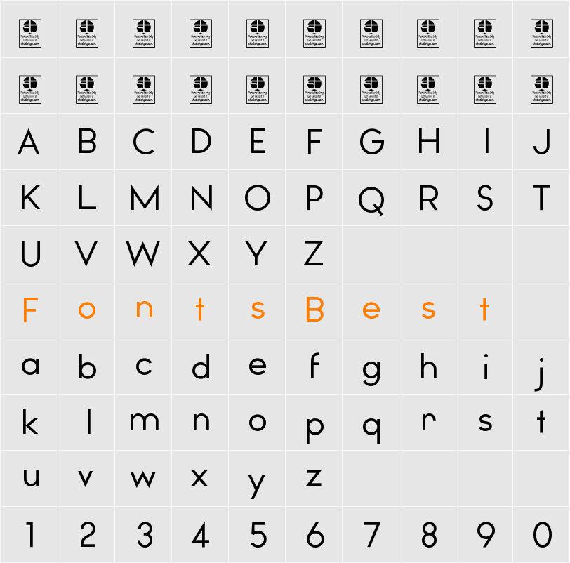 Watchword Regular Demo Character Map