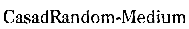 CasadRandom-Medium Font Image