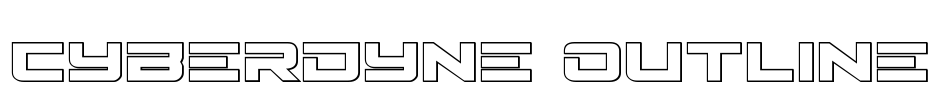 Cyberdyne Outline Font Image