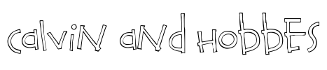 Calvin and Hobbes Font Image