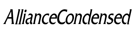 AllianceCondensed Font Image