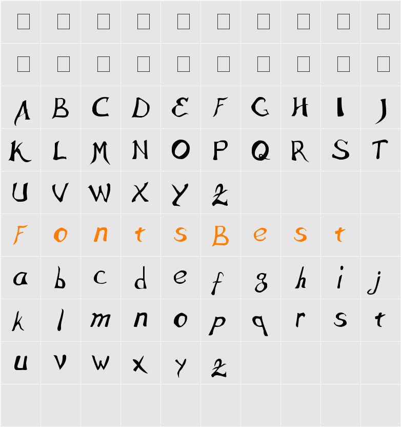 Interes Character Map