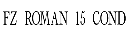 FZ ROMAN 15 COND Font Image