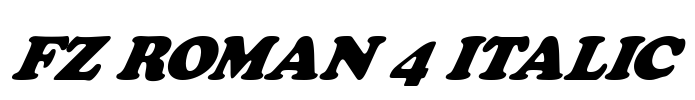 FZ ROMAN 4 ITALIC Font Image