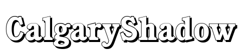 CalgaryShadow Font Image