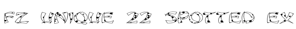 FZ UNIQUE 22 SPOTTED EX Font Image