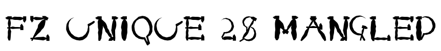 FZ UNIQUE 28 MANGLED Font Image