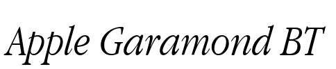 Apple Garamond BT Font Image