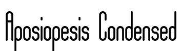 Aposiopesis Condensed Font Image