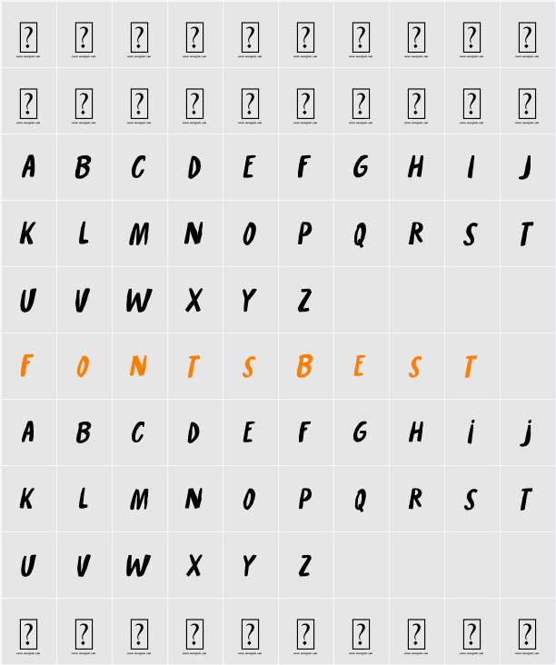 Crackers Demo Character Map