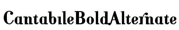 CantabileBoldAlternate Font Image