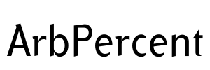 ArbPercent Font Image