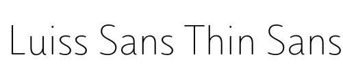 Luiss Sans Thin Sans Font Image