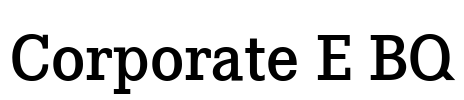 Corporate E BQ Font Image