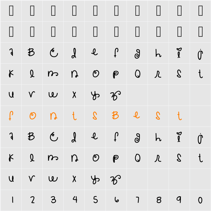 CrackedMyTooth Character Map