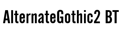 AlternateGothic2 BT Font Image