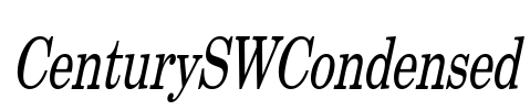 CenturySWCondensed Font Image