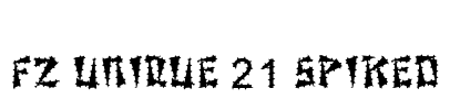 FZ UNIQUE 21 SPIKED Font Image