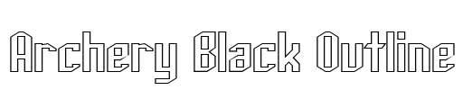 Archery Black Outline Font Image