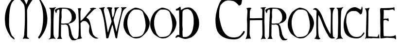 Mirkwood Chronicle Font Image