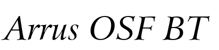 Arrus OSF BT Font Image