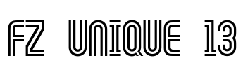 FZ UNIQUE 13 Font Image