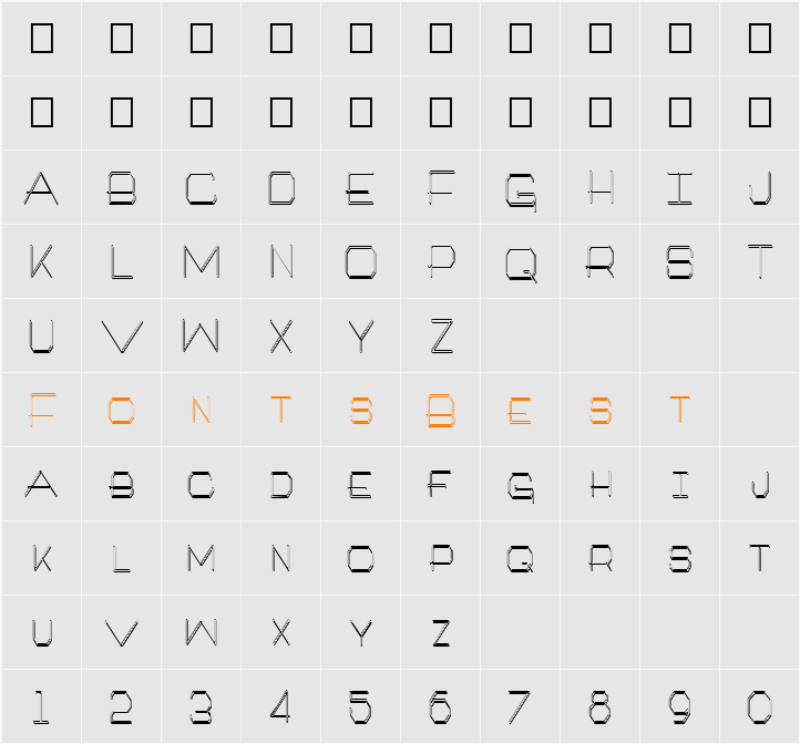 Artlook 3-D Narrower Character Map