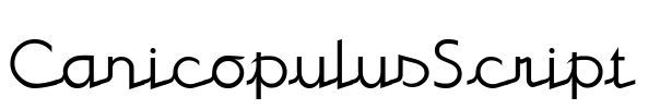 CanicopulusScript Font Image