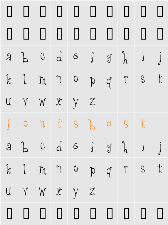 CF Anabelle Character Map