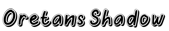 Oretans Shadow Font Image