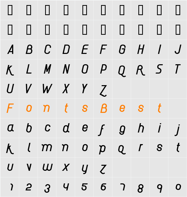 AI kelso Character Map